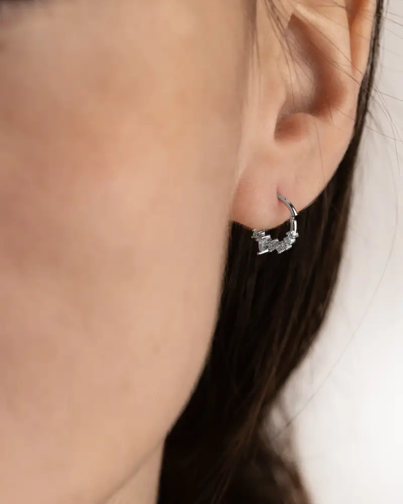 Orecchino Cerchio Silver Constellation Septum In Argento Con Pietre Lucido miniatura 2