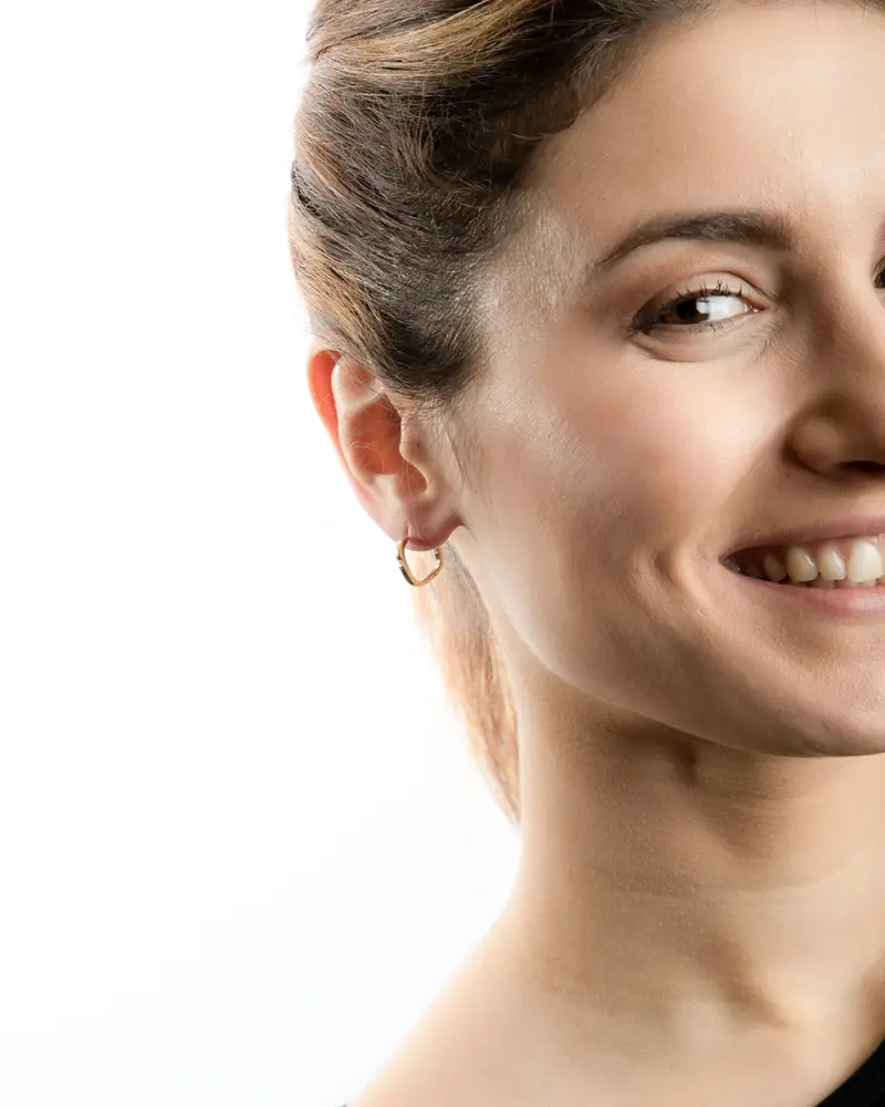 Orecchino Quadrato Placcato Oro Lucido miniatura 2