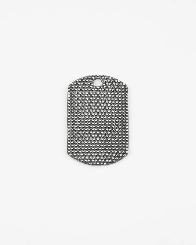 Pendente Piastra Militare Puntinata Brunito Lucido