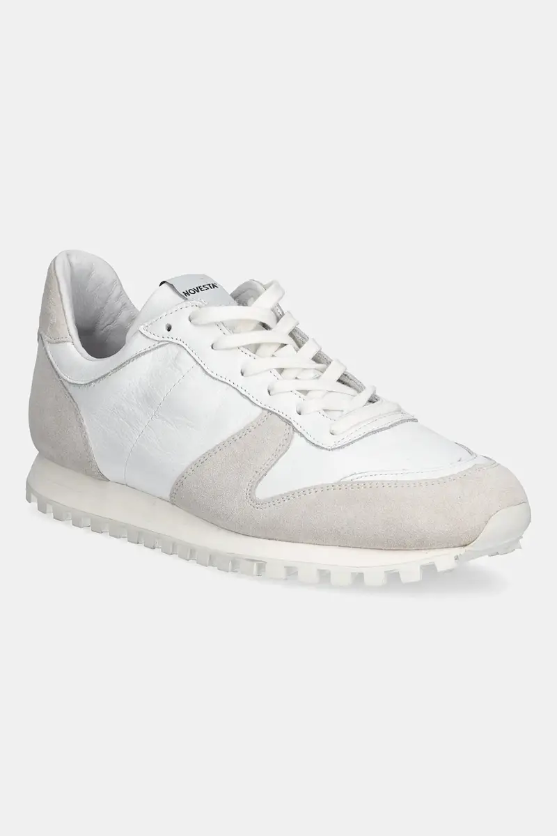 sneakers in pelle Marathon Leather colore bianco N859003.00101Y110