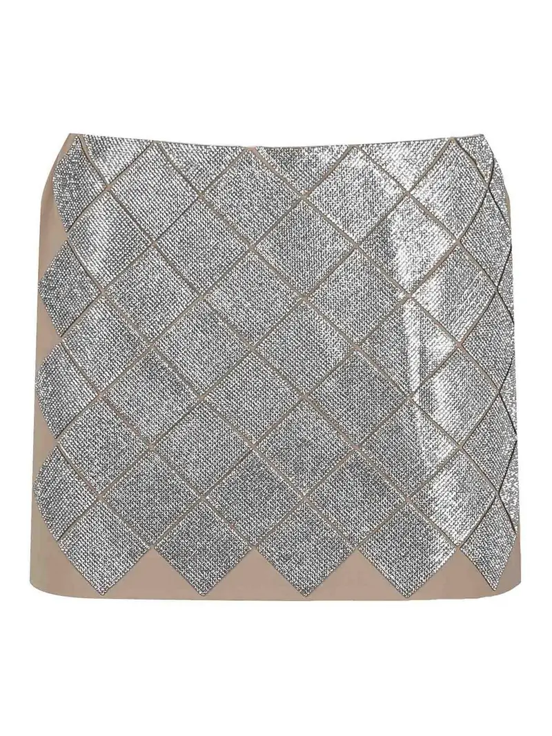 Gonna a rombi Color Carne E Neutri