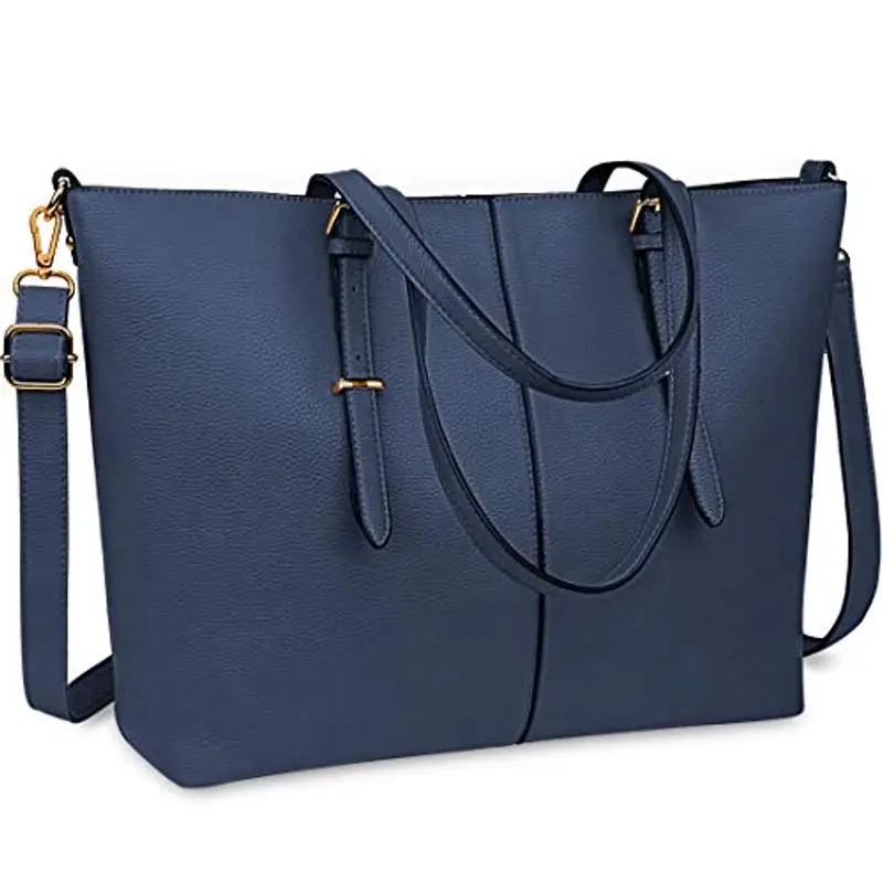 NUBILY Borsa Tote Donna Porta PC 15.6 Pollici in Pelle Grande - Borsa Computer con Tracolla