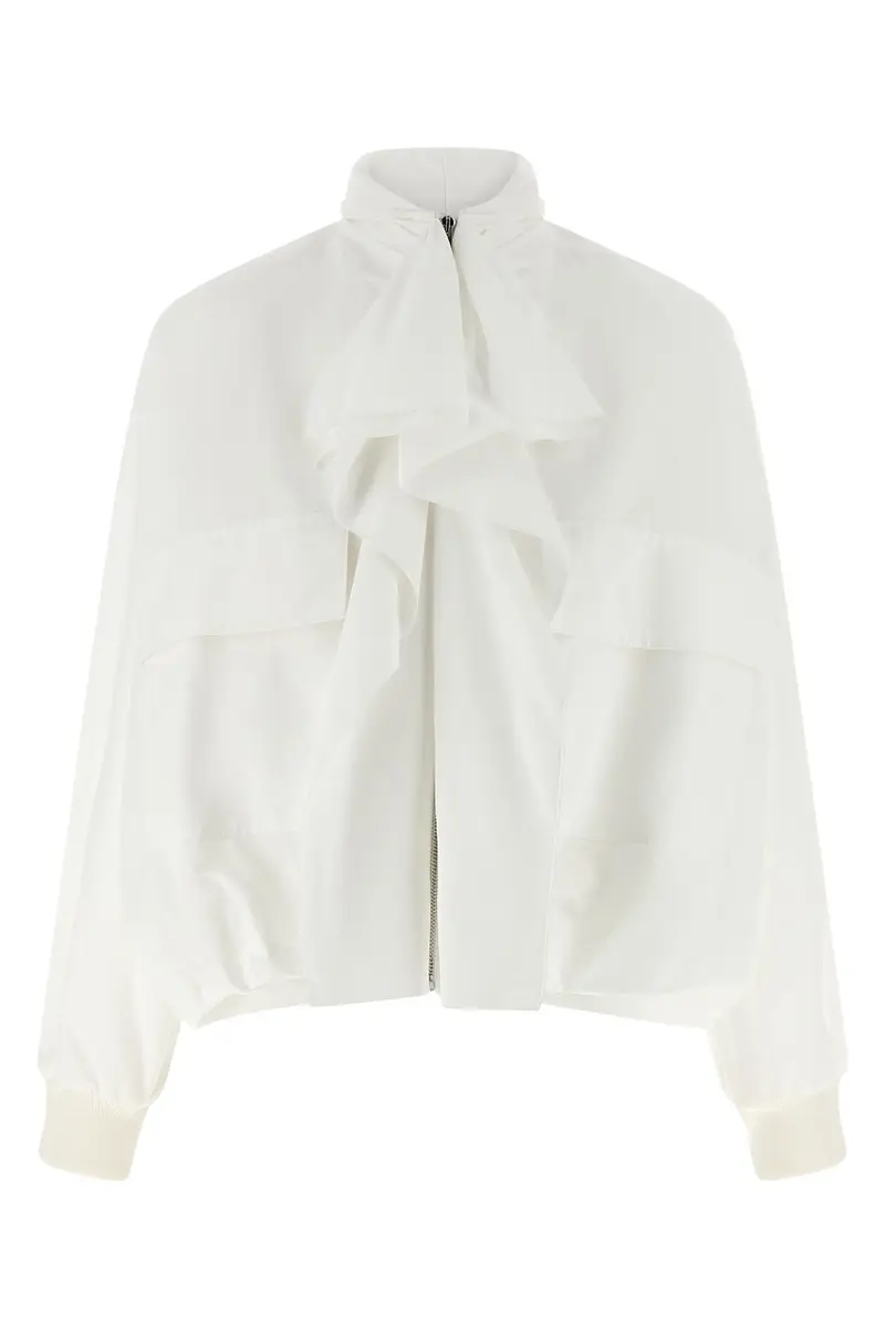 Bomber Collo Lavallière Bianco