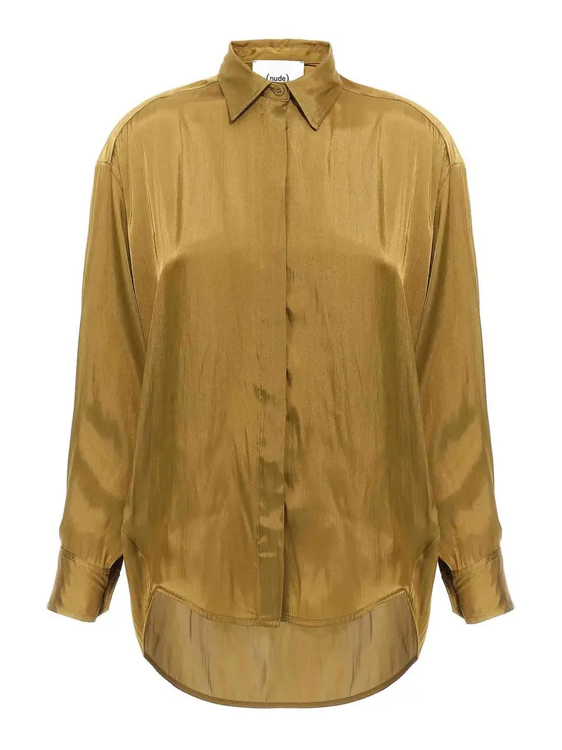 Camicia in raso Verde