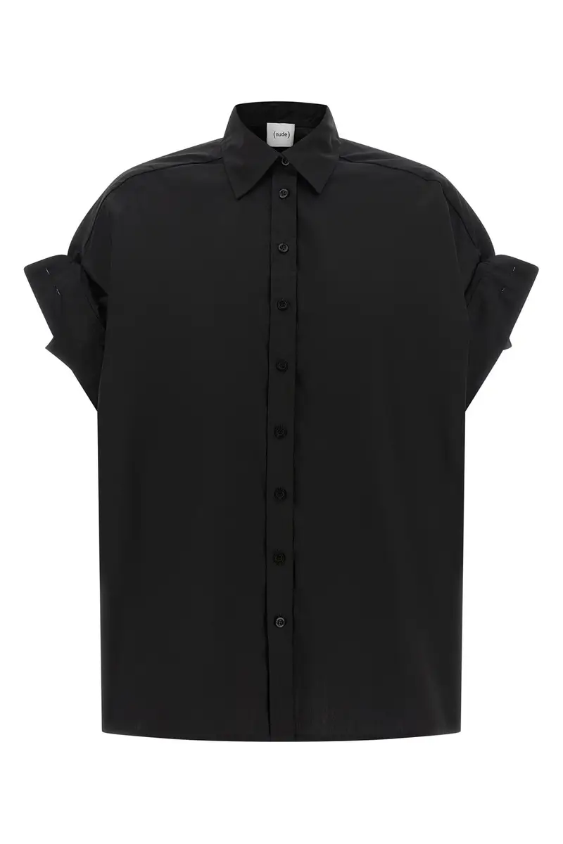 Camicia Risvolto Manica Modulabile Nero