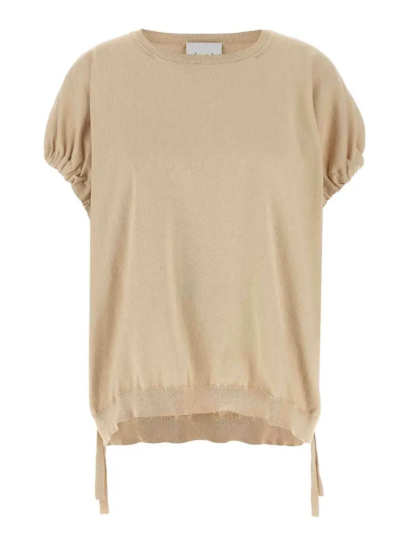 Maglietta a maglia Beige