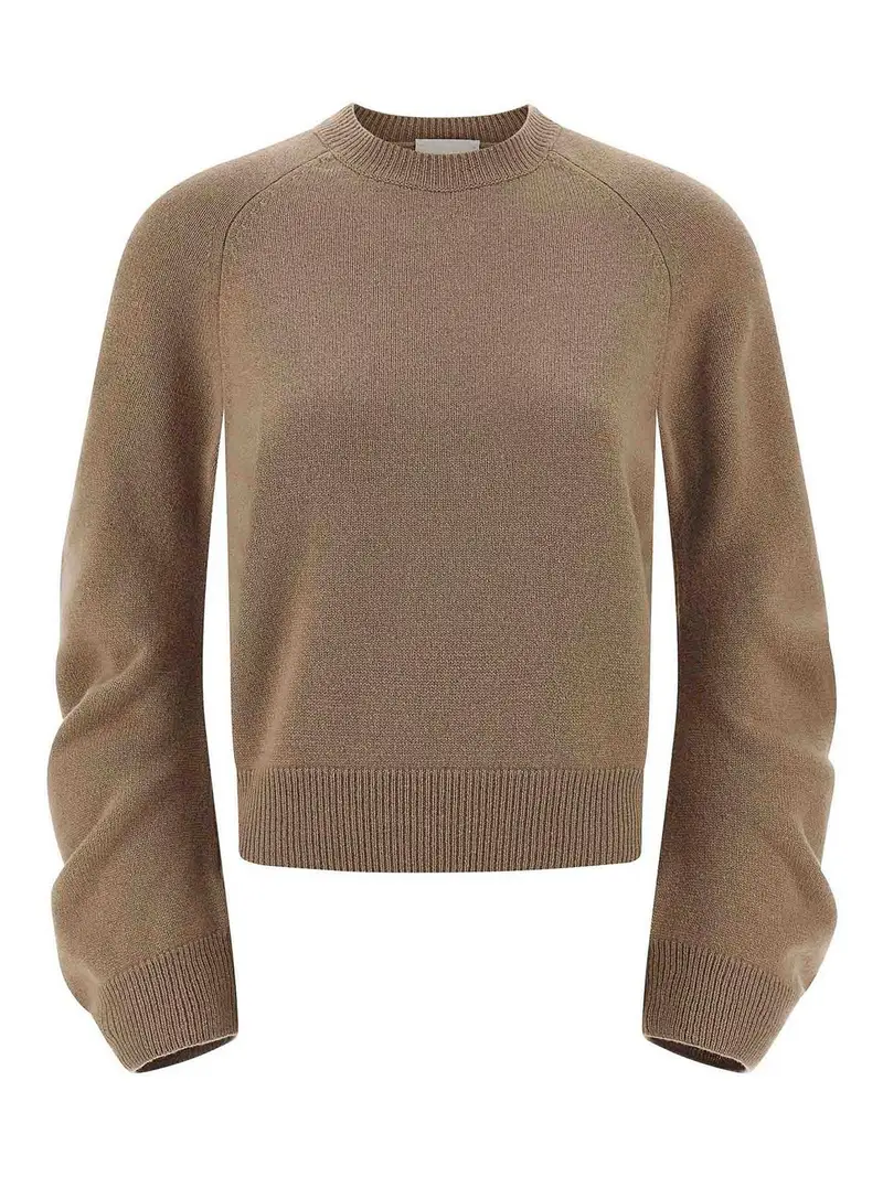 Maglione a maniche curve Beige