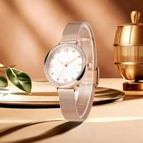 NUOVO Orologio da donna elegante orologio da donna con diamanti orologio carino per ragazze dolce orologio casual da miniatura 3