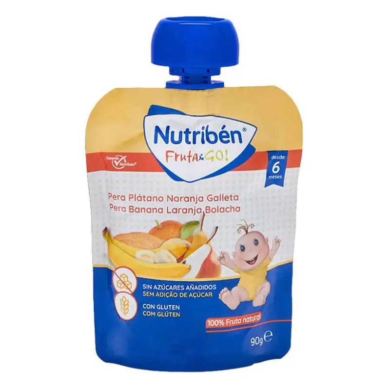 Nutribén Fruit & Go! Pera, banana, arancia e biscotto 90 g