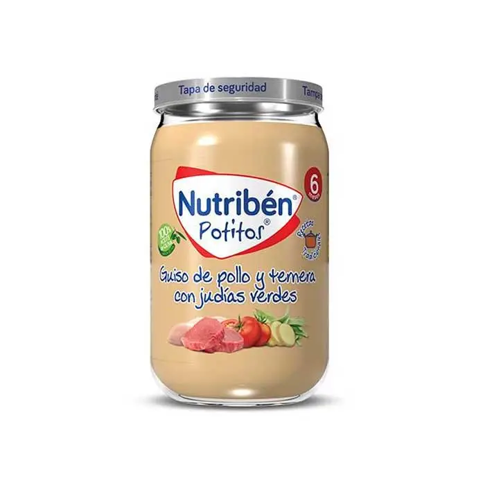 Nutribén Potito Pollo, Manzo e Fagioli Verdi 235g