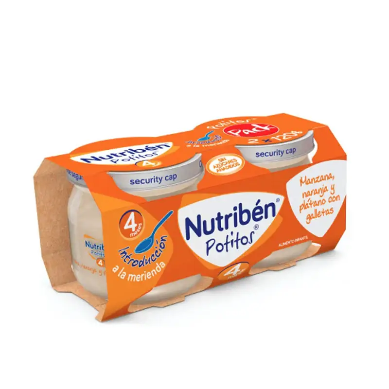 Nutribén Potitos pera e banana 2 confezioni da 120 g