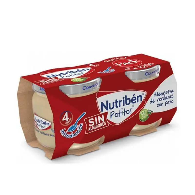 Nutribén Stufato di verdure in barattolo con manzo 2 confezioni da 120 g