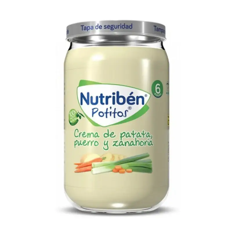 Vaso crema di patate, porri e carote Nutribén 235 g