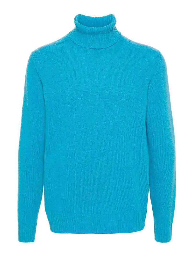 Collo alto a maniche lunghe Blu