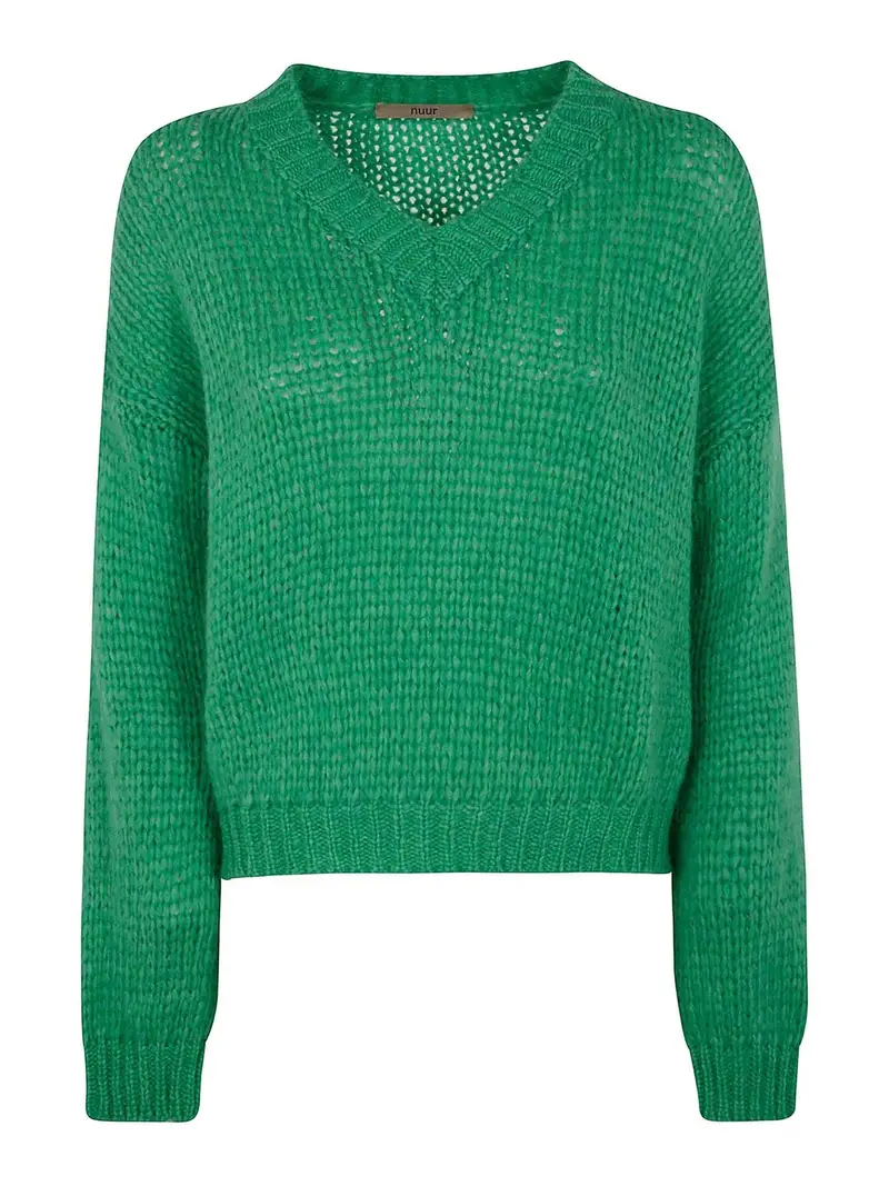 Maglia scollo a V Verde
