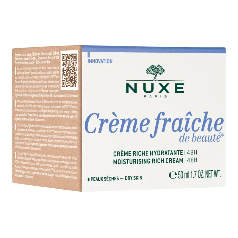 Creme Fraiche de Beaute Crema ricca idratante 48h - Crema viso pelle secca, Crema idratante viso miniatura 3