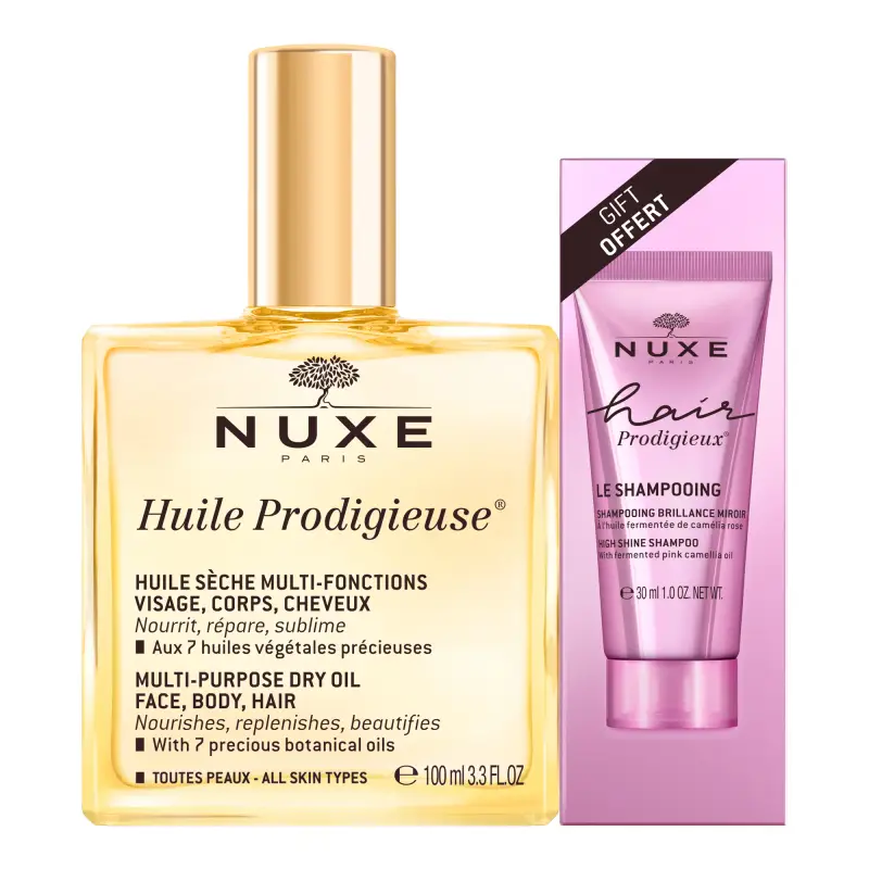 Huile Prodigieuse Huile Prodigieuse Con Omaggio Shampoo Hair Prodigieux - Crema viso pelle secca,Olio per smagliature,Olio capelli