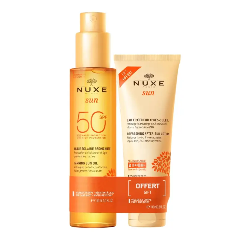 Sun Duo Olio Solare SPF50 150ml. + Latte Doposole - Protezione solare viso,Solari alta protezione,Cofanetto solare,Crema doposole corpo,Crema d