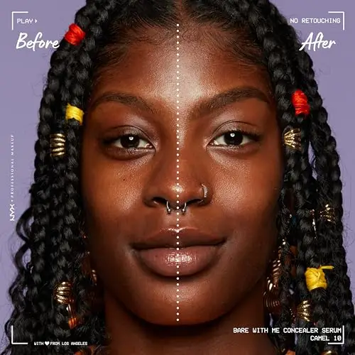 NYX Professional Makeup Bare With Me, Siero Correttore, Naturale, Copertura Media, Camel, 9.6ml miniatura 3