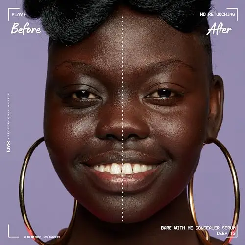 NYX Professional Makeup Bare With Me, Siero Correttore, Naturale, Copertura Media, Deep, 9.6ml miniatura 3