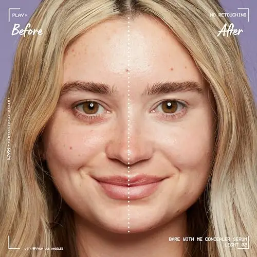 NYX Professional Makeup Bare With Me, Siero Correttore, Naturale, Copertura Media, Light, 9.6ml miniatura 3