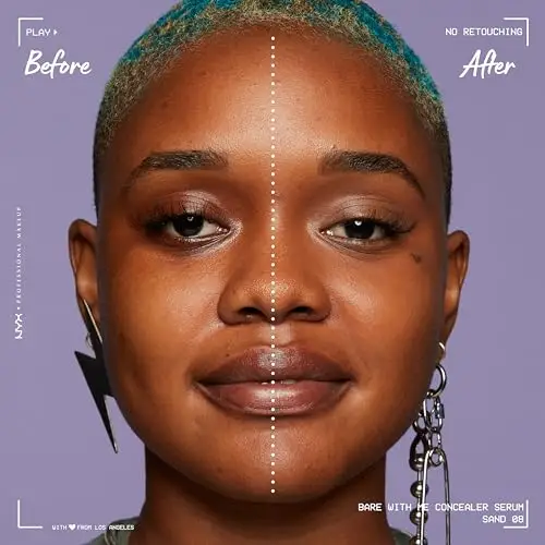 NYX Professional Makeup Bare With Me, Siero Correttore, Naturale, Copertura Media, Sand, 9.6ml miniatura 3