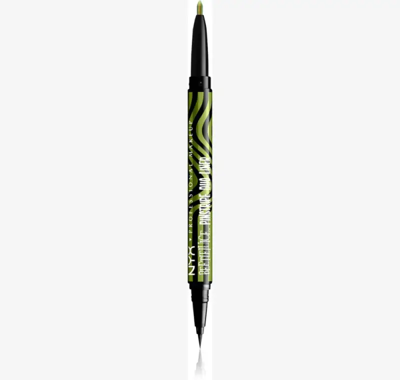 Professional Makeup Beetlejuice Pinstripe Duo Liner eyeliner 2 in 1 colore 03 Green Chrome 0,5 ml