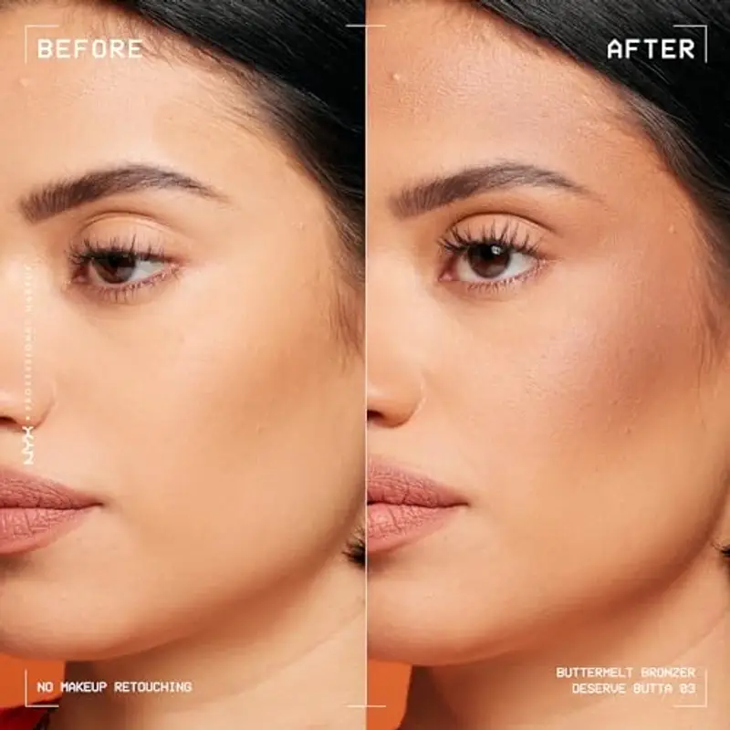 NYX Professional Makeup Bronzer, Per un Look Abbronzato e Luminoso, Tenuta fino a 12h, Resiste alle Sbavature, No Transfer, Buttermelt, Tonalità: Deserve Butta, 5 g miniatura 2