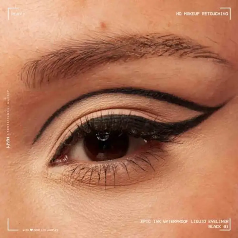 NYX Professional Makeup, Epic Ink Eye Liner, Eyliner Liquido Waterproof, Linee Intense e Precise a Lungo, Texture Scorrevole e Pigmentata, Black, 16 ml miniatura 3
