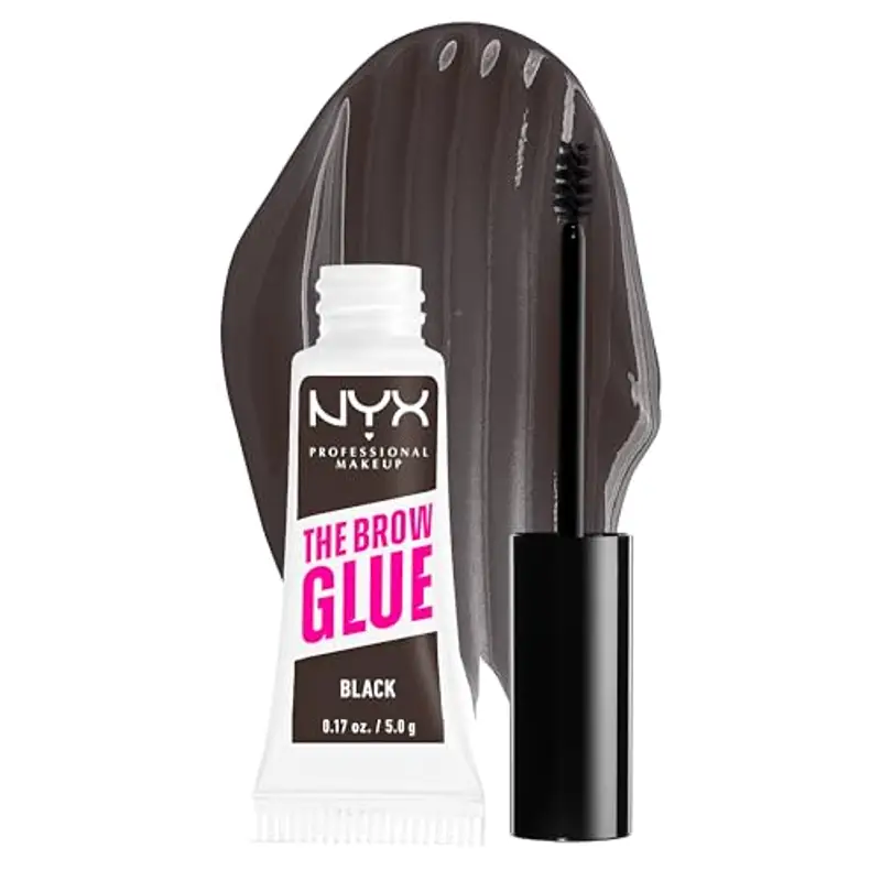 NYX Professional Makeup Gel Sopracciglia Brow Glue, Istantaneo, Per un Look Laminato, The Brow Glue, Black