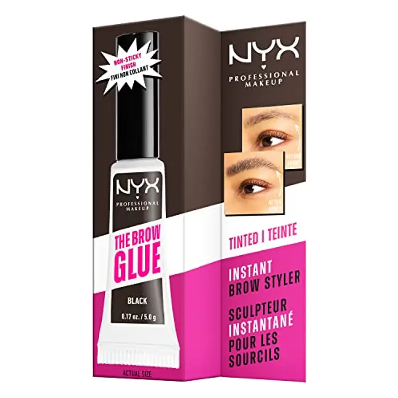 NYX Professional Makeup Gel Sopracciglia Brow Glue, Istantaneo, Per un Look Laminato, The Brow Glue, Black miniatura 2
