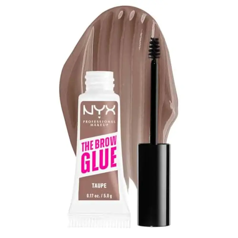 NYX Professional Makeup Gel Sopracciglia Brow Glue, Istantaneo, Per un Look Laminato, The Brow Glue, Taupe