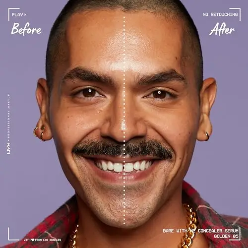 NYX Professional Makeup Liquid Bare With Me, Siero Correttore, Naturale, Copertura Media, Golden, 9.6ml miniatura 3