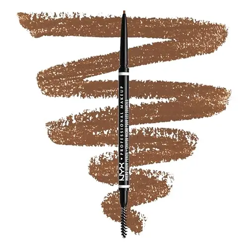 NYX Professional Makeup Matita sopracciglia, Micro Brow Pencil, Due lati con matita automatica e scovolino, Tonalità: