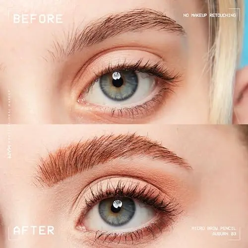 NYX Professional Makeup Matita sopracciglia, Micro Brow Pencil, Due lati con matita automatica e scovolino, Tonalità miniatura 3