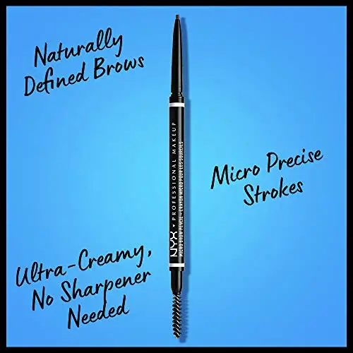 NYX Professional Makeup Matita Sopracciglia, Micro Brow Pencil, Matita a Doppia Punta, Matita Automatica e Scovolino miniatura 3