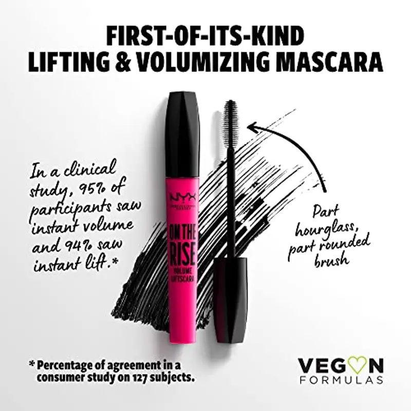 NYX Professional Makeup On The Rise Volume Liftscara, Mascara per lifting e volume istantanei, Scovolino in elastomero miniatura 2