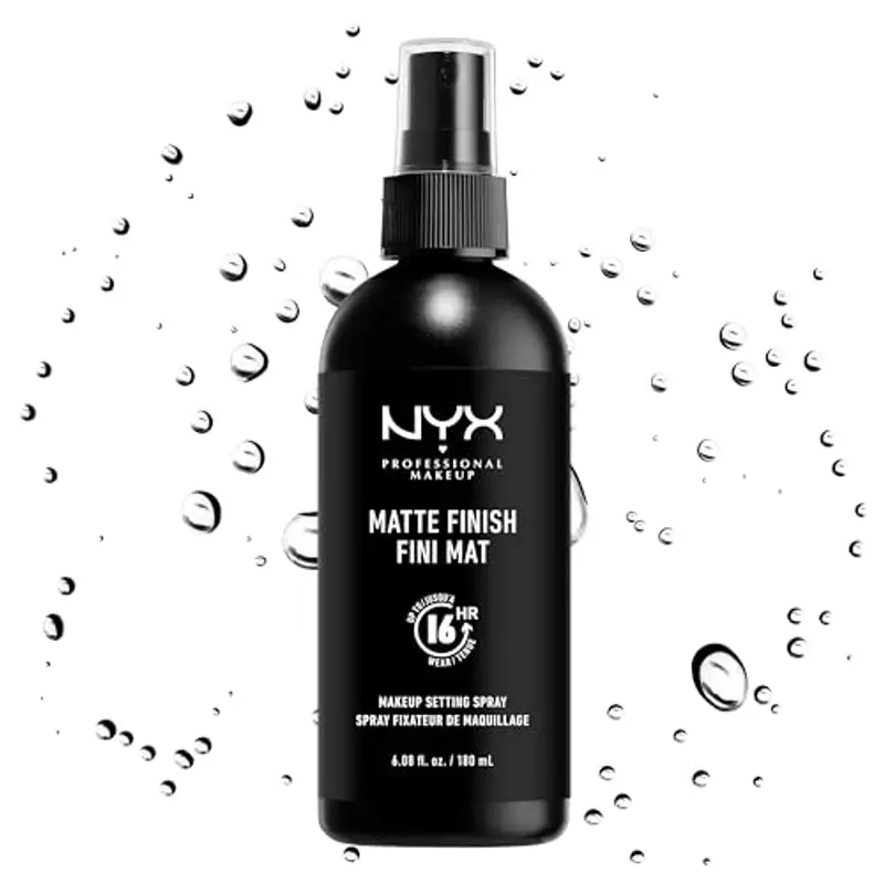 NYX Professional Makeup Setting Spray, Spray fissante a lunga tenuta, Formula vegana, Finish matte, Maxi formato, 180 ml