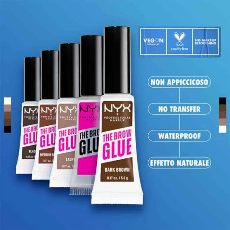 NYX Professional Makeup The Brow Glue, Gel Trasparente per Sopracciglia Effetto Laminazione, Fino a 16 ore di Tenuta miniatura 3