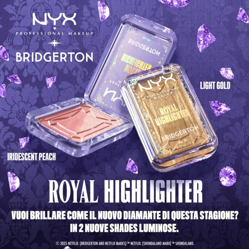 Viso Bridgerton Royal Highlighter 01 Iridescent Peach - Illuminante viso miniatura 4