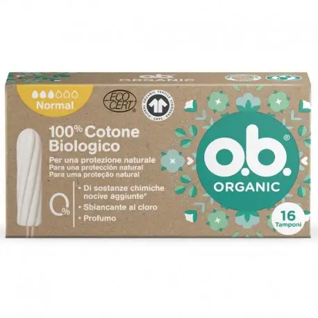 . Organic Normal 16 Pezzi 100% Cotone Biologico
