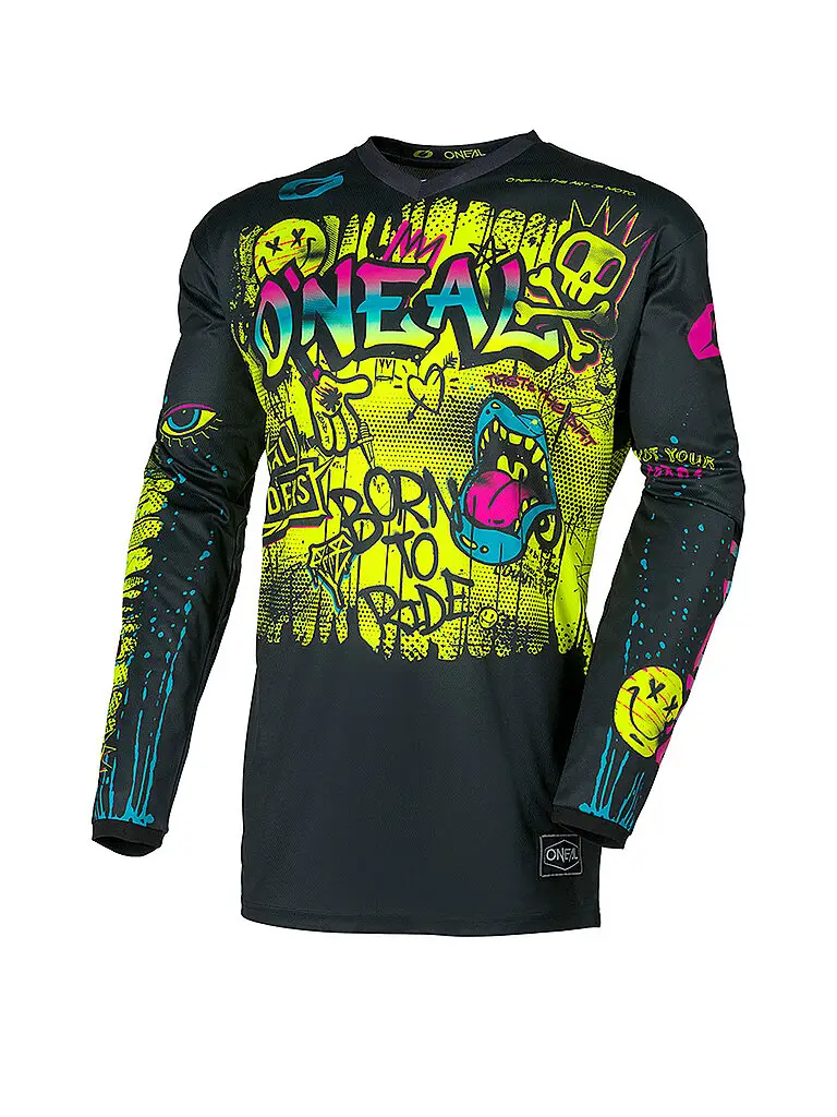 Maglia da ciclismo per bambini Element Rancid nero | 128-140