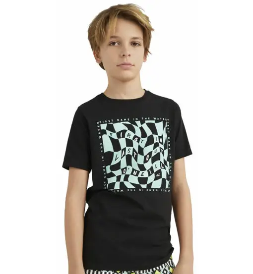Checker J - T-shirt - bambino Black