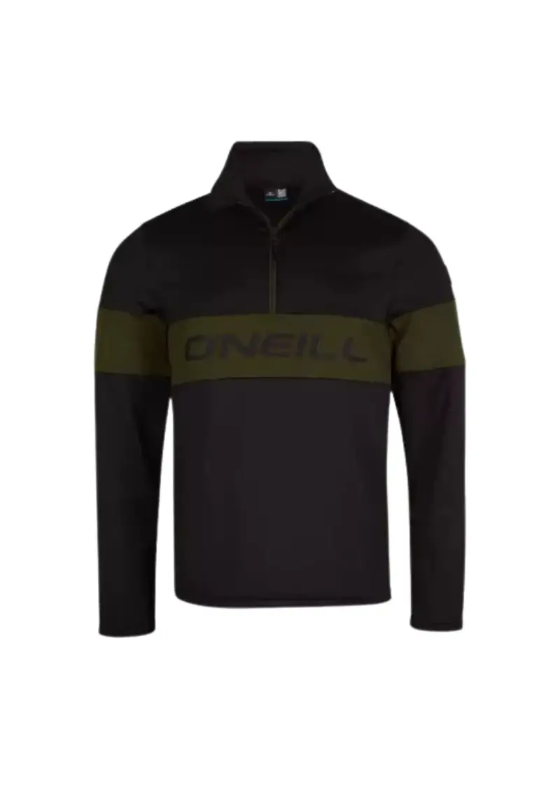 Felpa con zip Colorblock Fleece - S / Nero