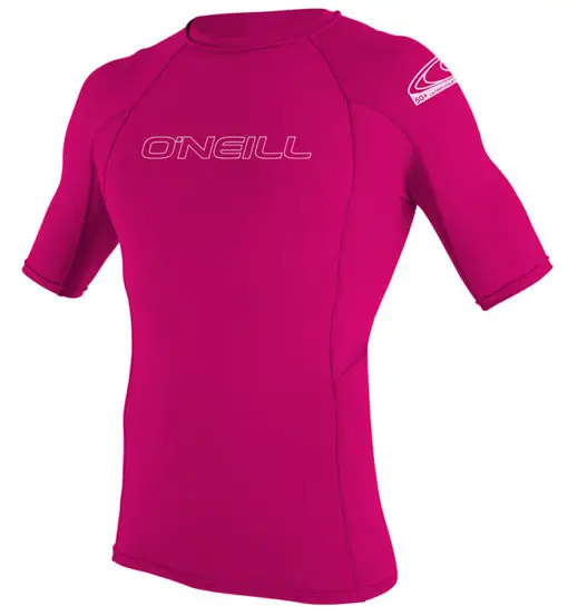 Kid Basic Skins S/S Rash Guard - maglia a compressione - bambina Pink