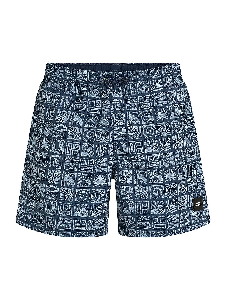 Pantaloncini da spiaggia da uomo con stampa blu | S