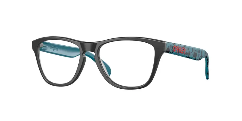 Oakley Bambino OY8009 FROGSKINS XS RX 800909 Montature da vista O_Matter Nero Trasparente Rotonda Normale