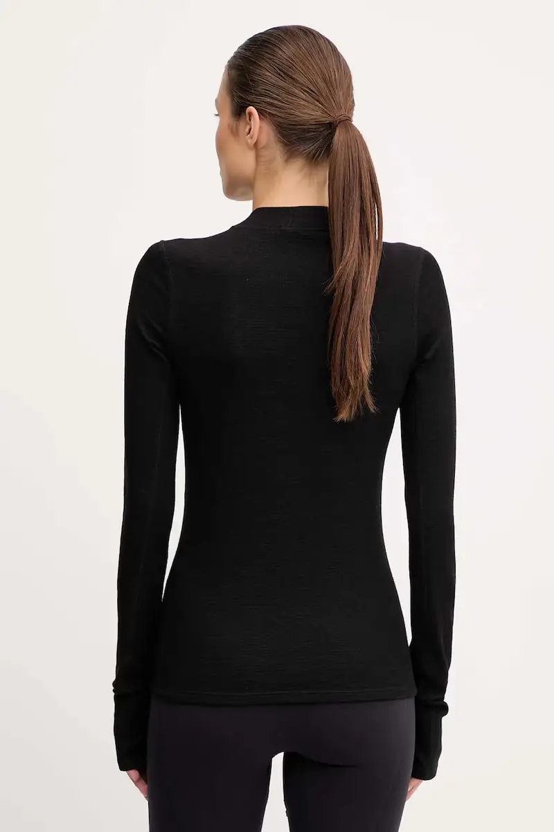 camicetta a maniche lunghe funzionale con lana SPRUCE colore nero FOA500831 miniatura 3