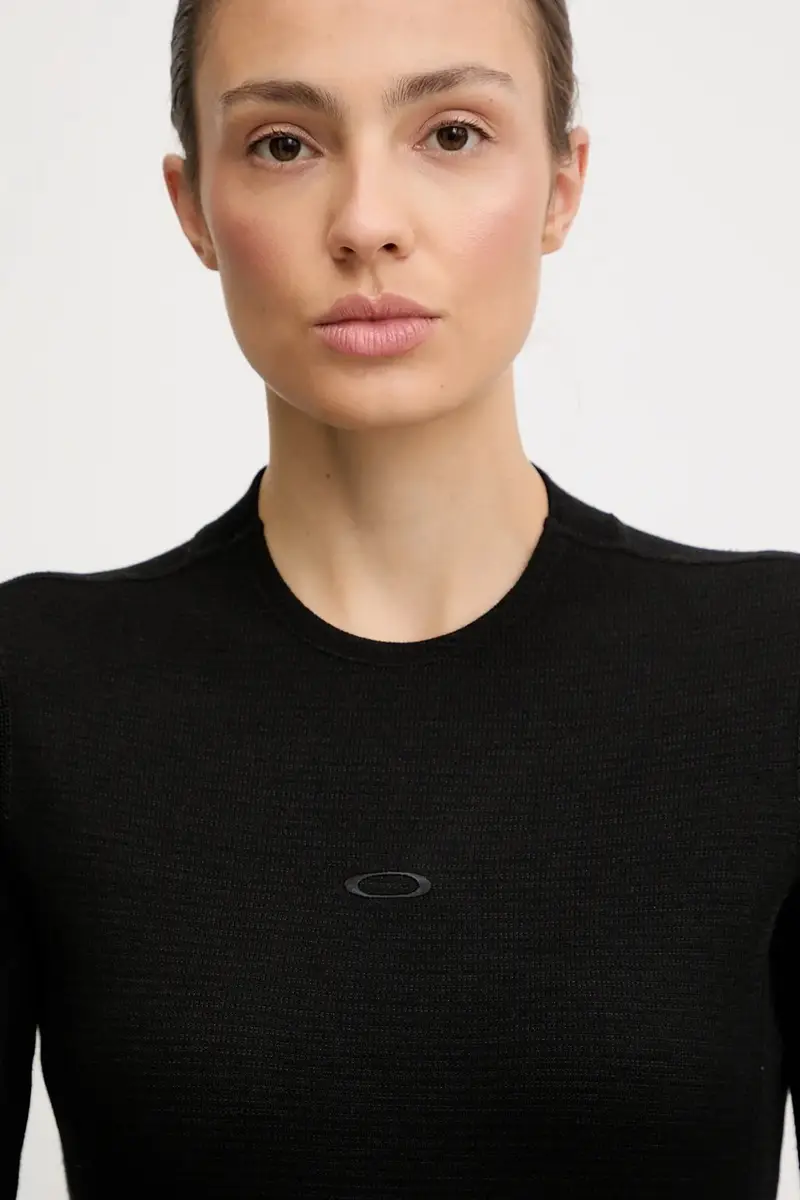 camicetta a maniche lunghe funzionale con lana SPRUCE colore nero FOA500831 miniatura 4