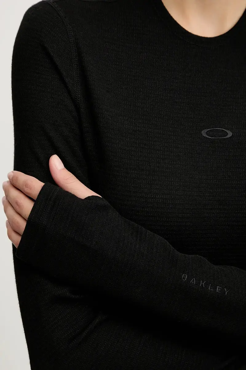 camicetta a maniche lunghe funzionale con lana SPRUCE colore nero FOA500831 miniatura 5